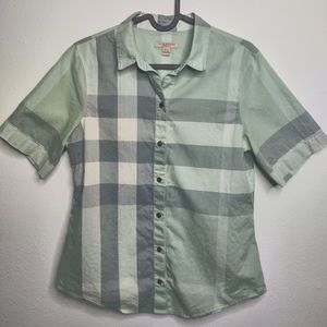 Burberry Brit Women's Plaid Cotton Shirt Size Small